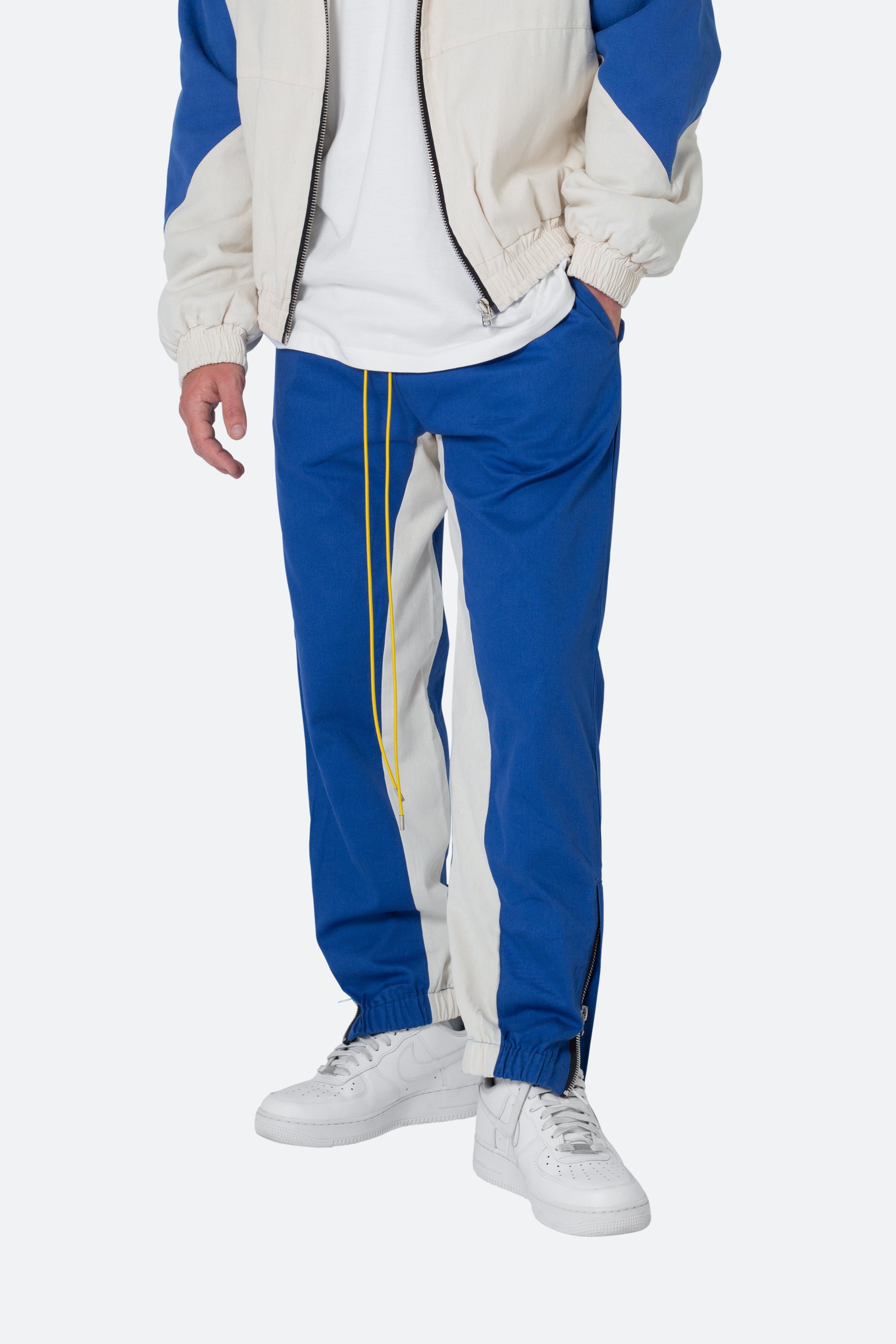 Baggy Velour Track Pants - Green | mnml | shop now