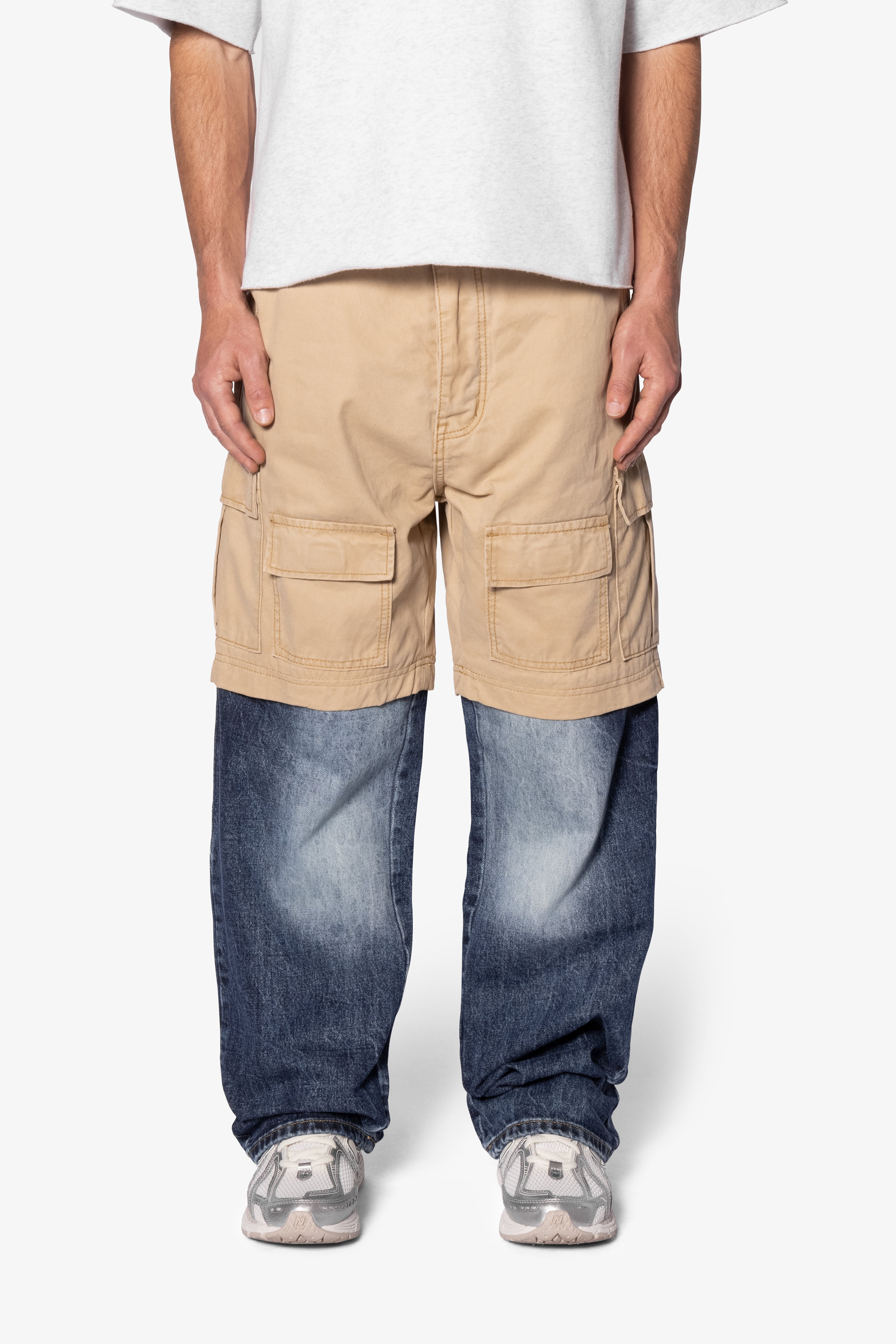Ultra Baggy Distressed Denim - Vintage Blue | mnml | shop now