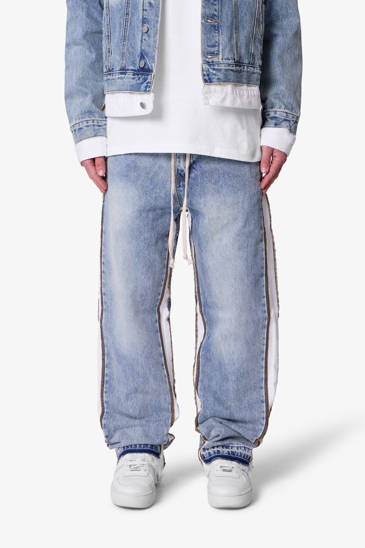 Ultra Baggy Moto Denim - Blue | mnml | shop now