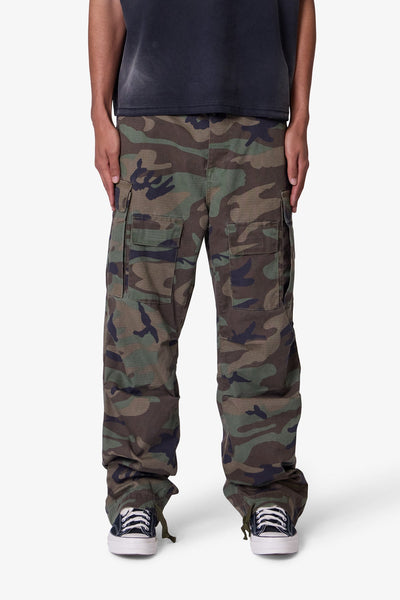 Extra Oversized Camouflage Cargo Pants - Camo - Size 29