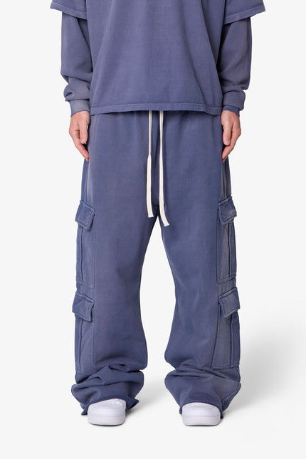 Ultra Baggy Cargo Sweatpants - Washed Navy