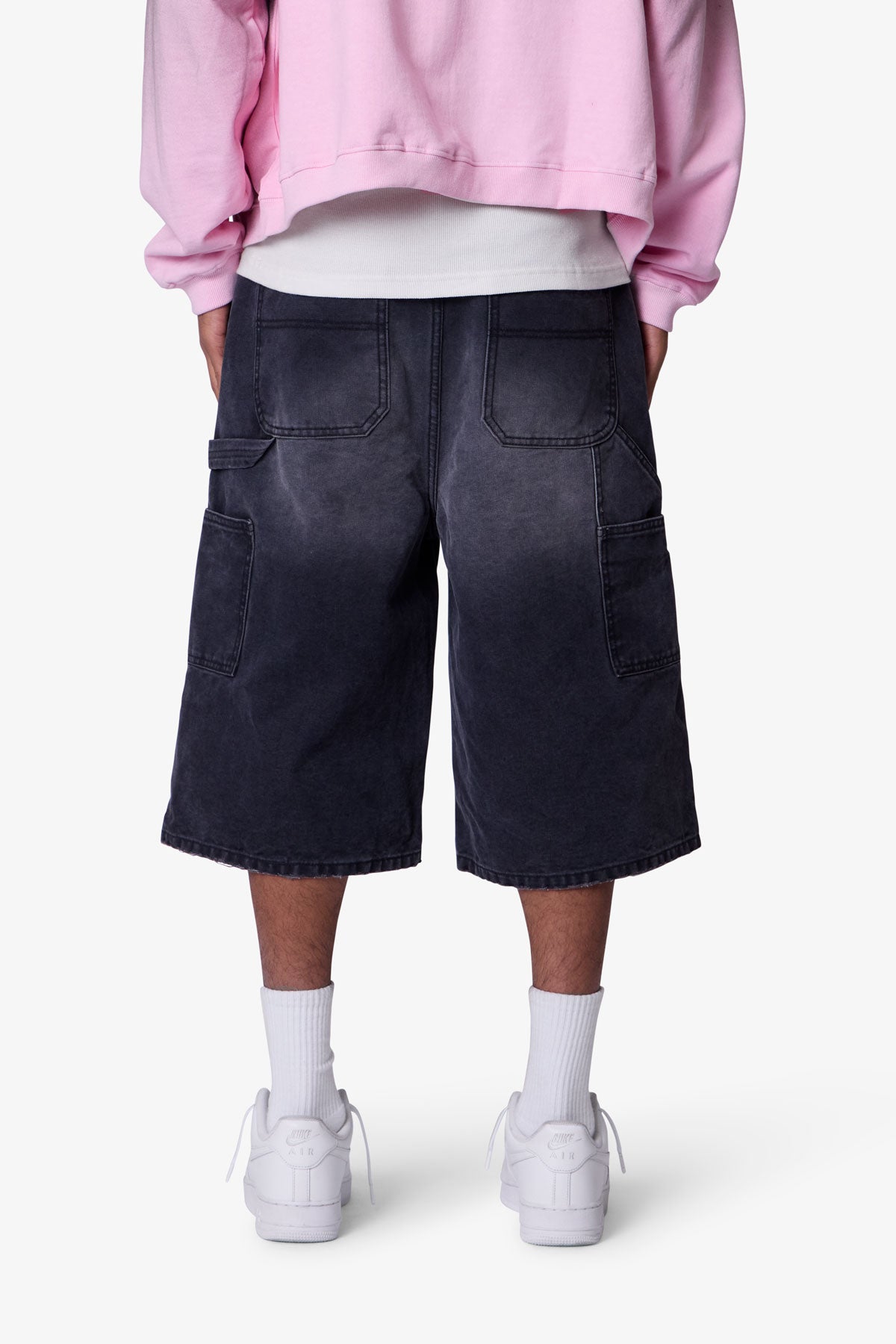 Ultra Baggy Carpenter Shorts - Washed Black | mnml | shop now