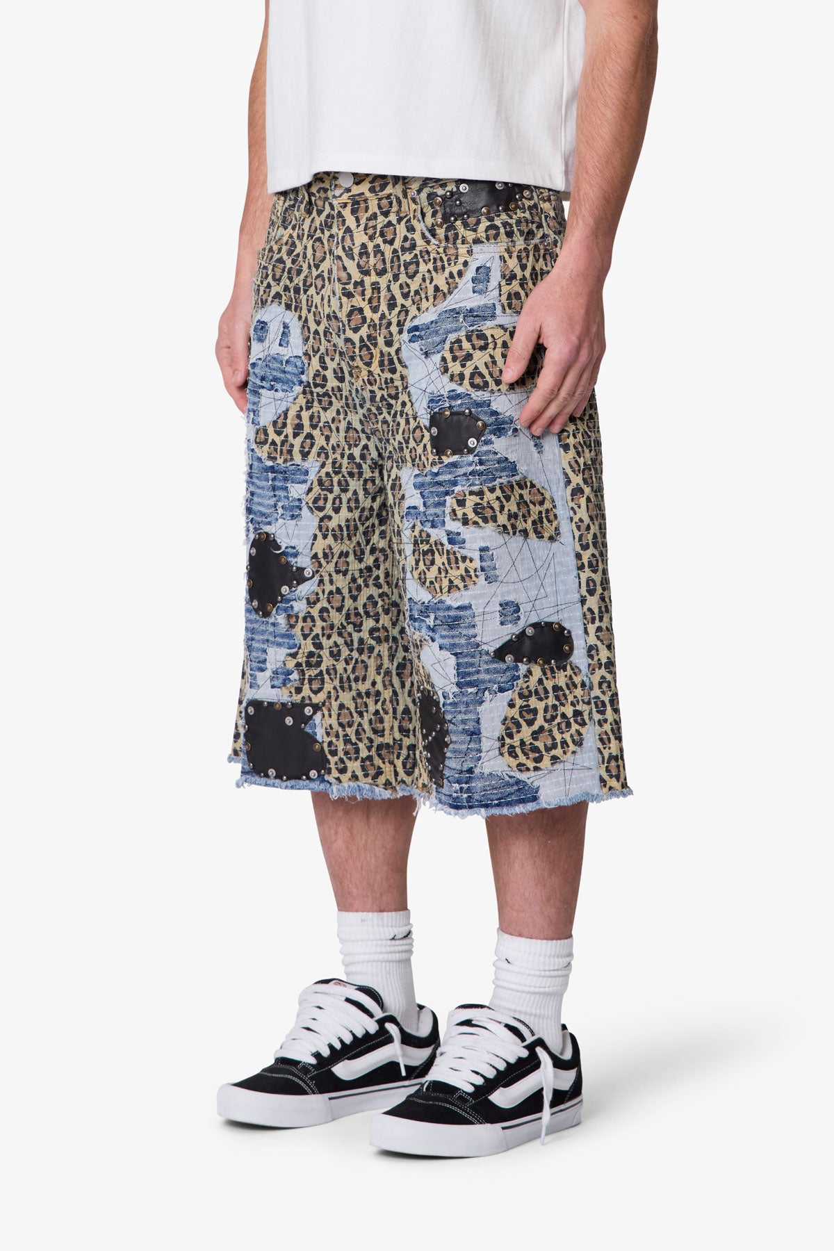 Ultra Baggy Cheetah Boro Shorts - Multi | mnml