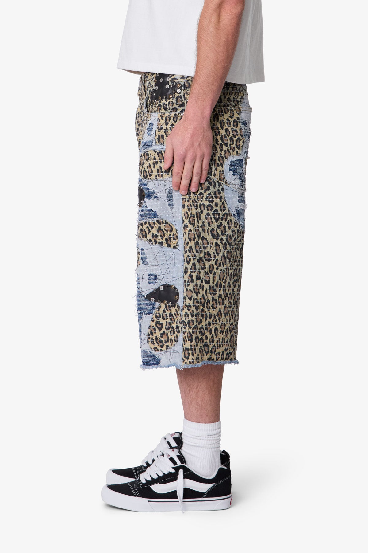 Ultra Baggy Cheetah Boro Shorts - Multi | mnml