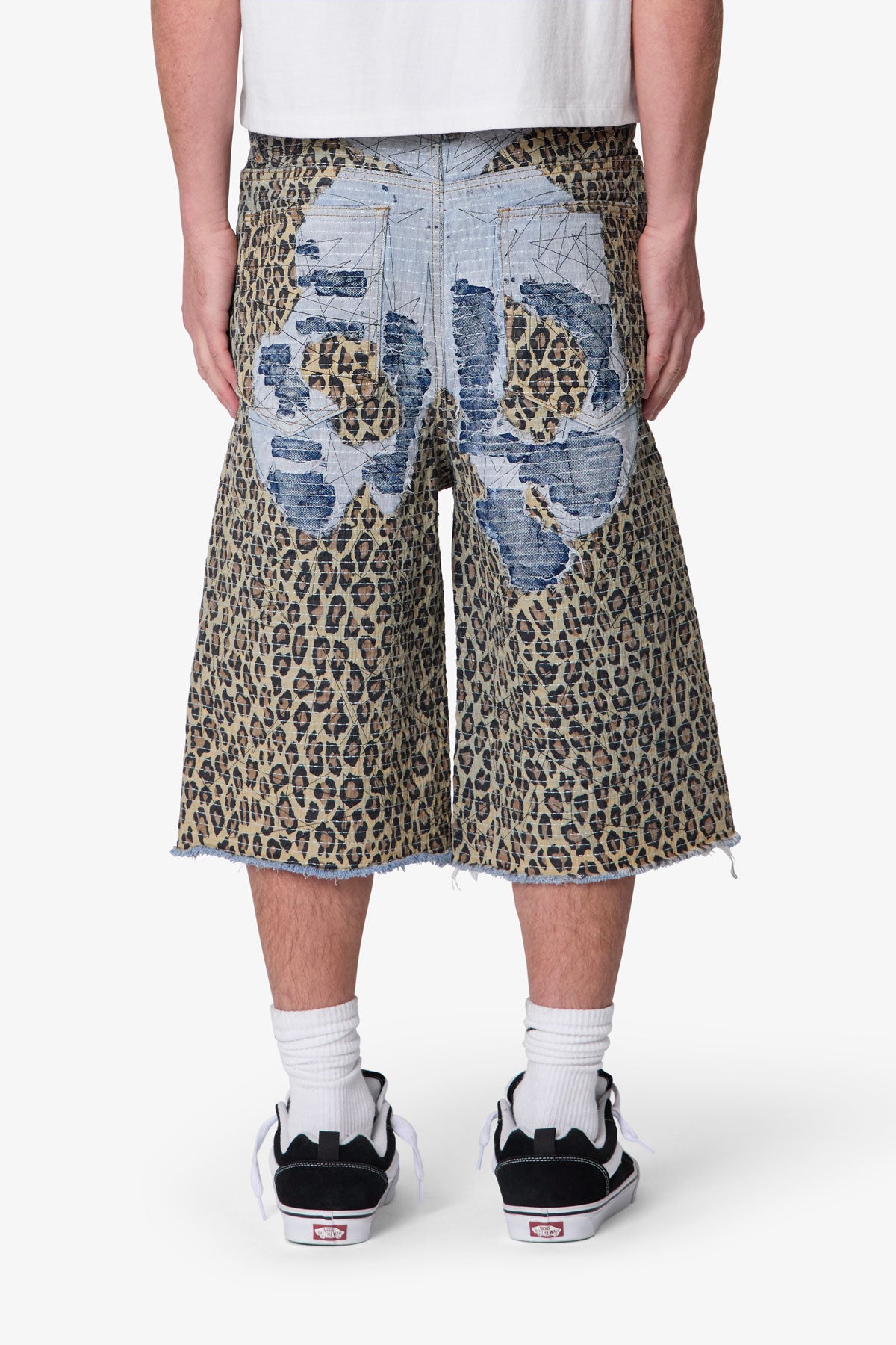 れ*い様 FILTH×MINUS BORO JACQUARD BAGGY SHO Ultra Baggy Cheetah Boro Shorts - Multi | mnml
