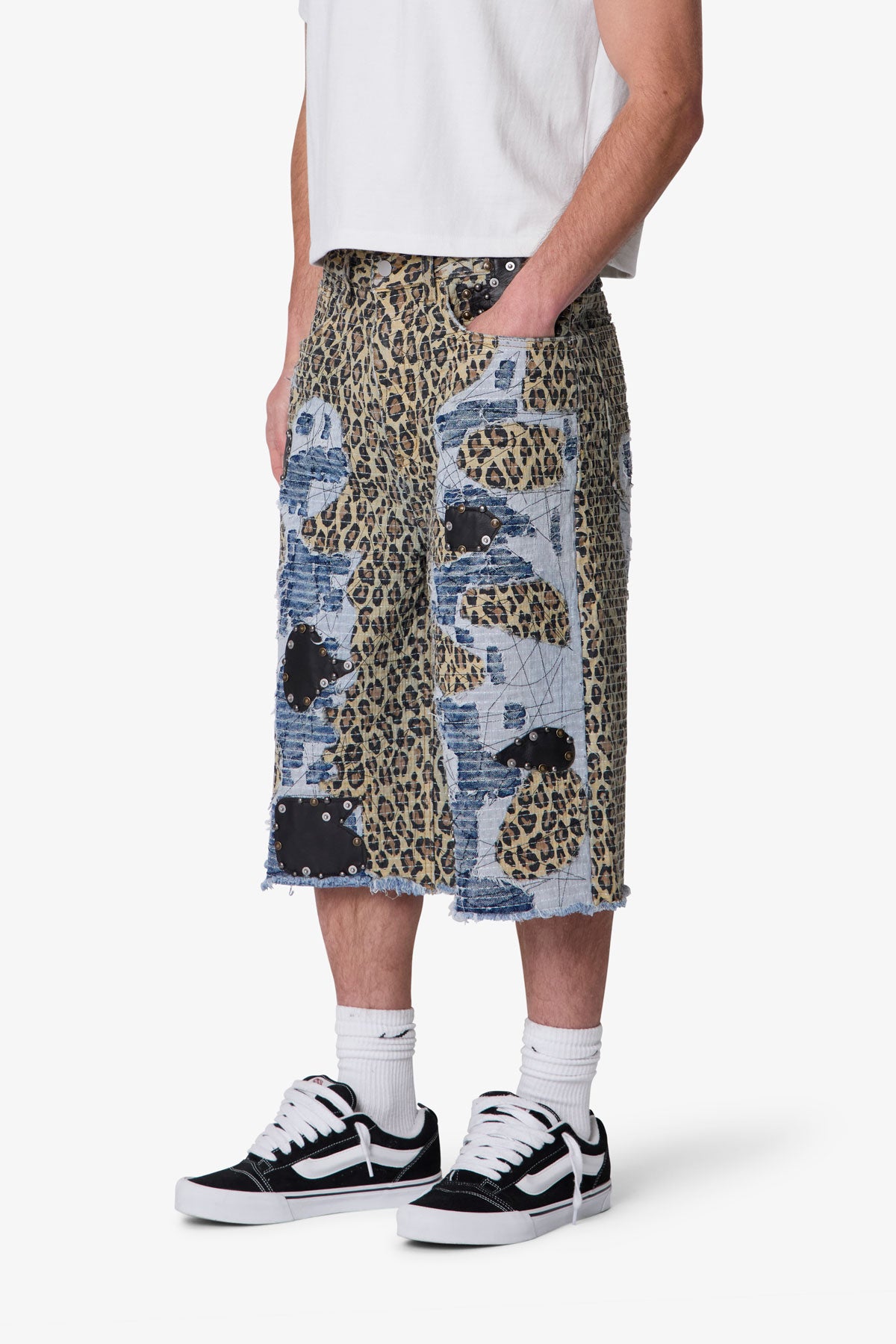 Ultra Baggy Cheetah Boro Shorts - Multi | mnml