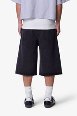 Ultra Baggy Denim Shorts - Black