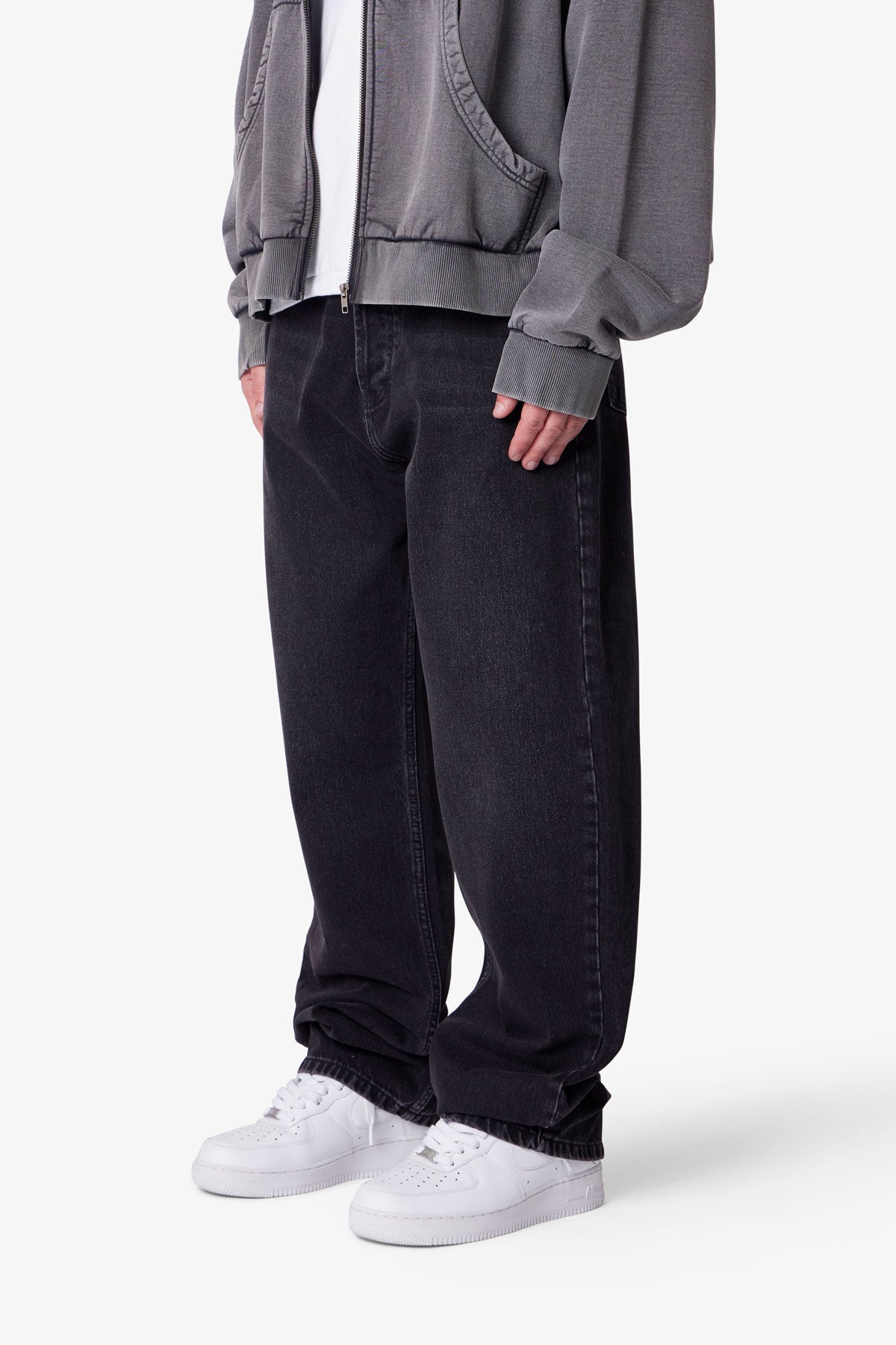 Ultra Baggy Denim - Stone Wash Black | mnml