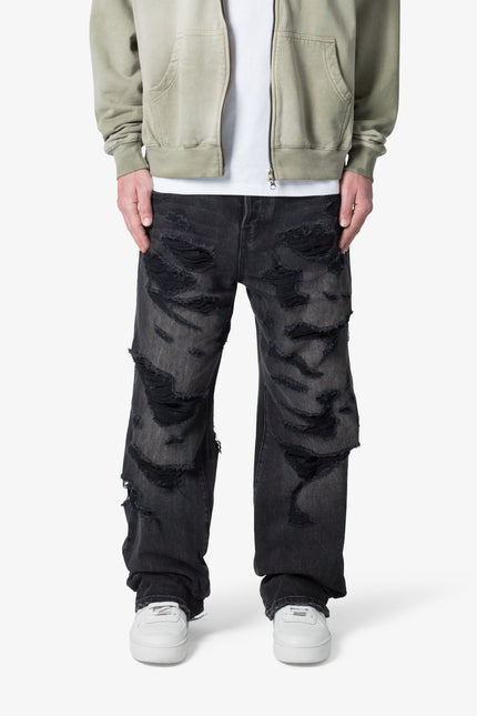 Ultra Baggy Distressed Denim - Vintage Black