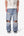 Ultra Baggy Distressed Zipper Denim - Vintage Blue