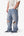 Ultra Baggy Distressed Zipper Denim - Vintage Blue