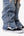 Ultra Baggy Distressed Zipper Denim - Vintage Blue