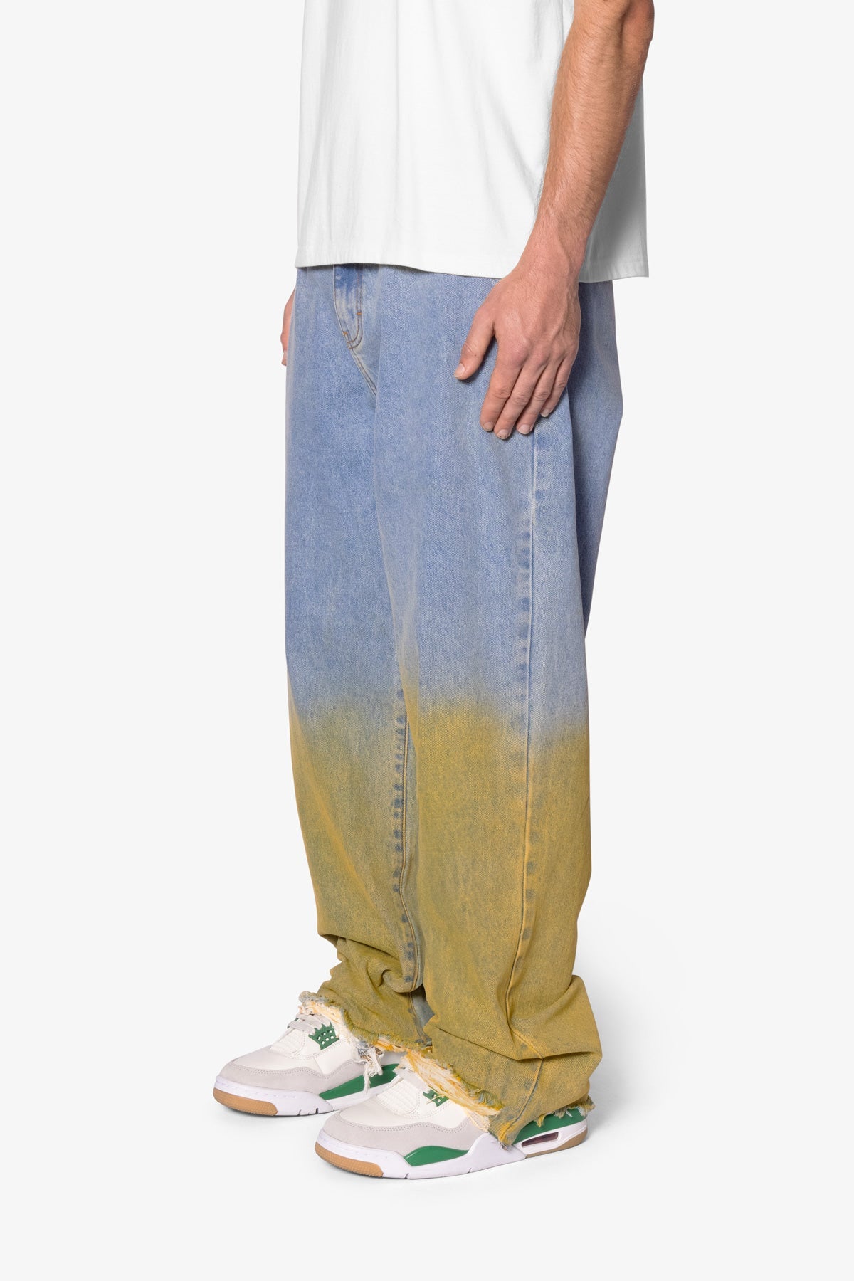 Ultra Baggy Dual Gradient Washed Denim - Blue | mnml