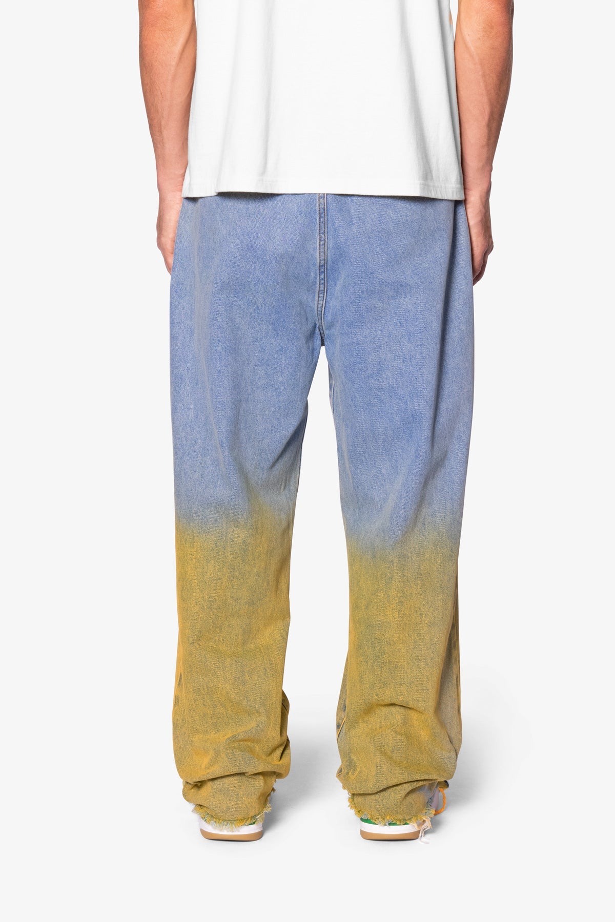 Ultra Baggy Dual Gradient Washed Denim - Blue | mnml