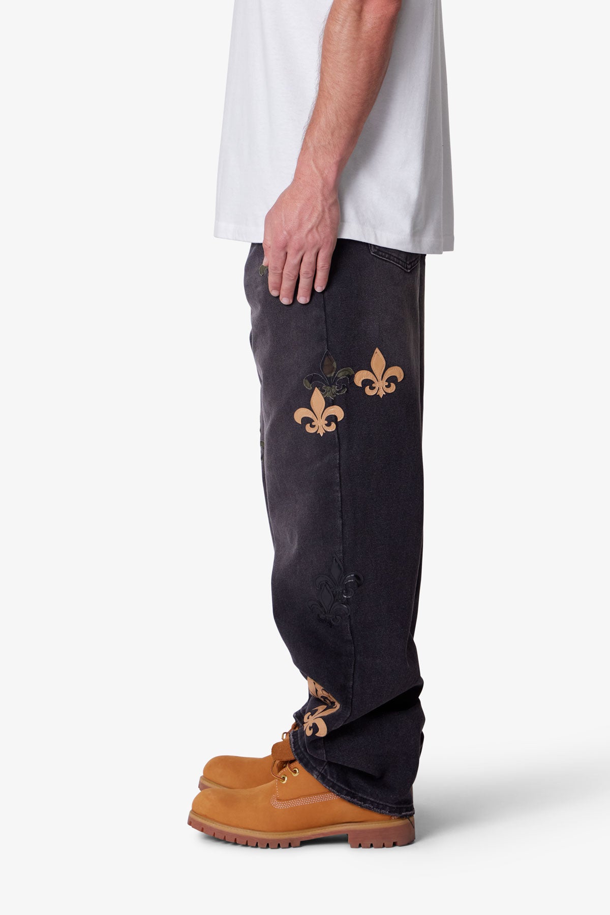 Ultra Baggy Fleur Denim - Black | mnml