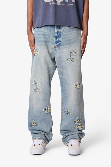 Ultra Baggy Fleur Denim - Blue