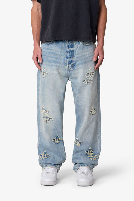 Ultra Baggy Fleur Denim - Blue