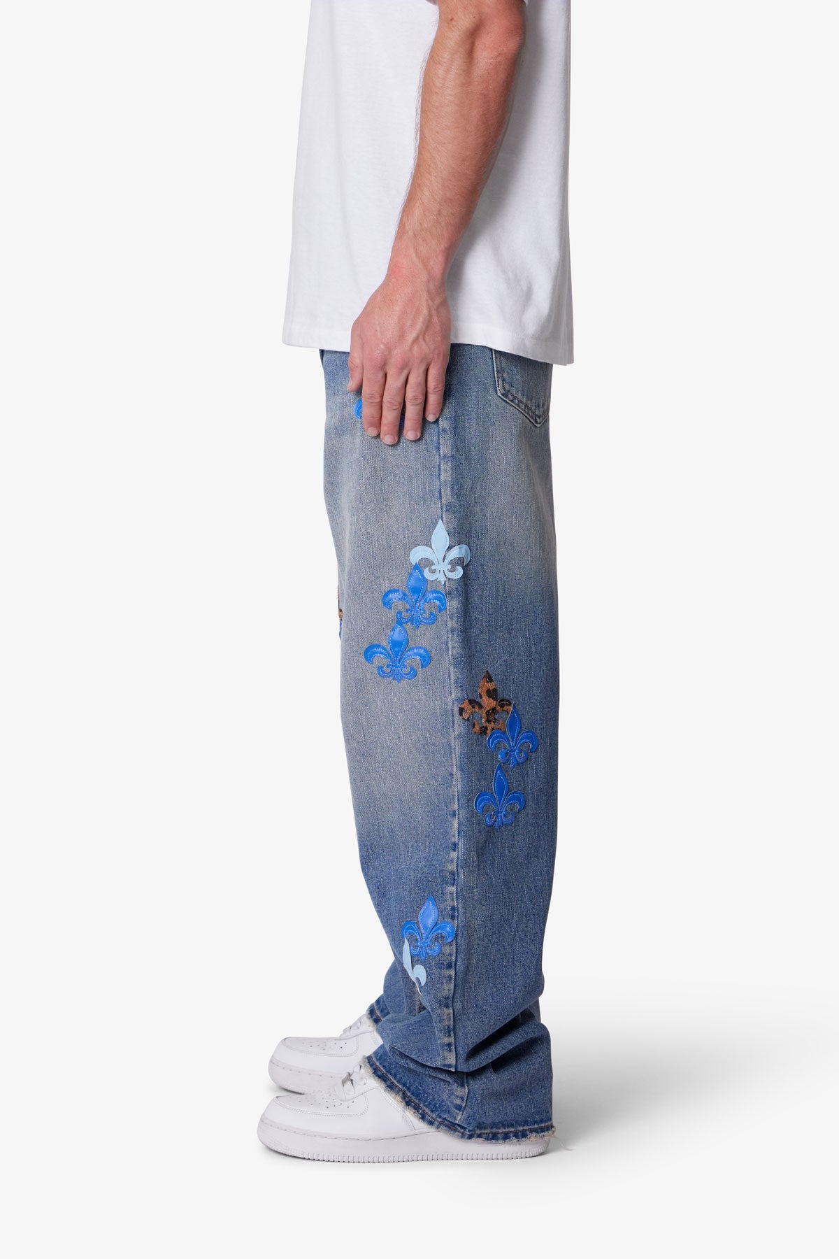 Ultra Baggy Fleur Denim - Blue | mnml