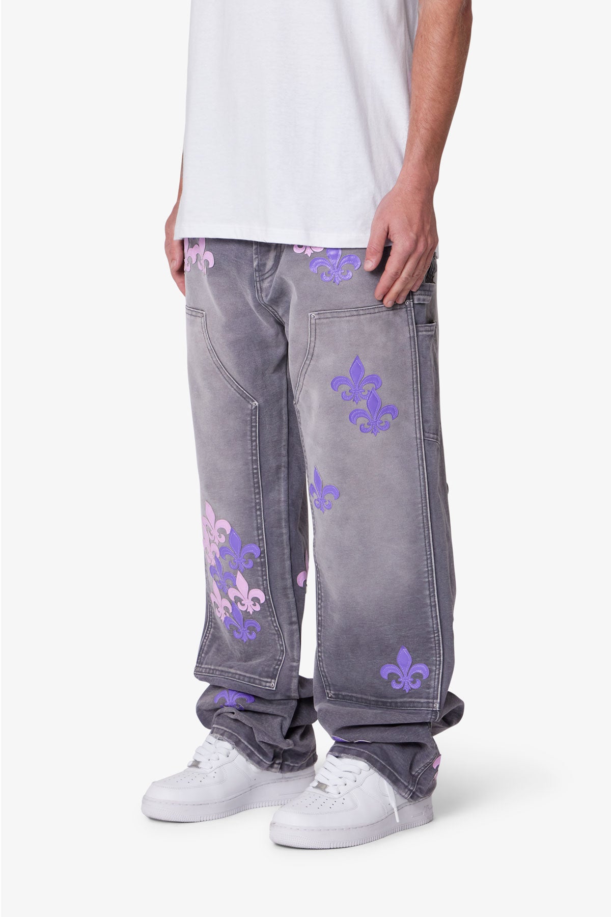 Ultra Baggy Fleur Double Knee Pants - Grey | mnml