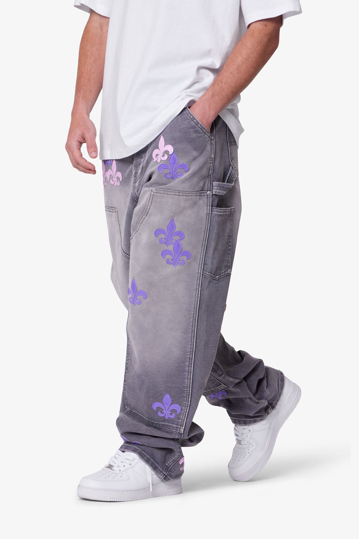 Ultra Baggy Fleur Double Knee Pants - Grey | mnml