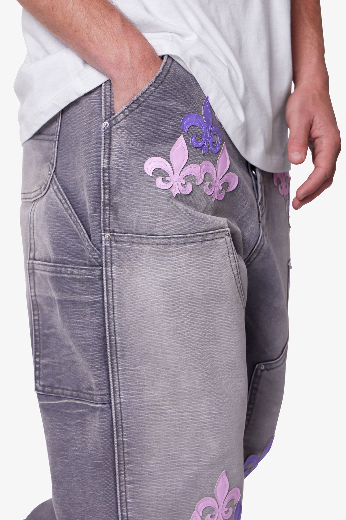 Ultra Baggy Fleur Double Knee Pants - Grey | mnml