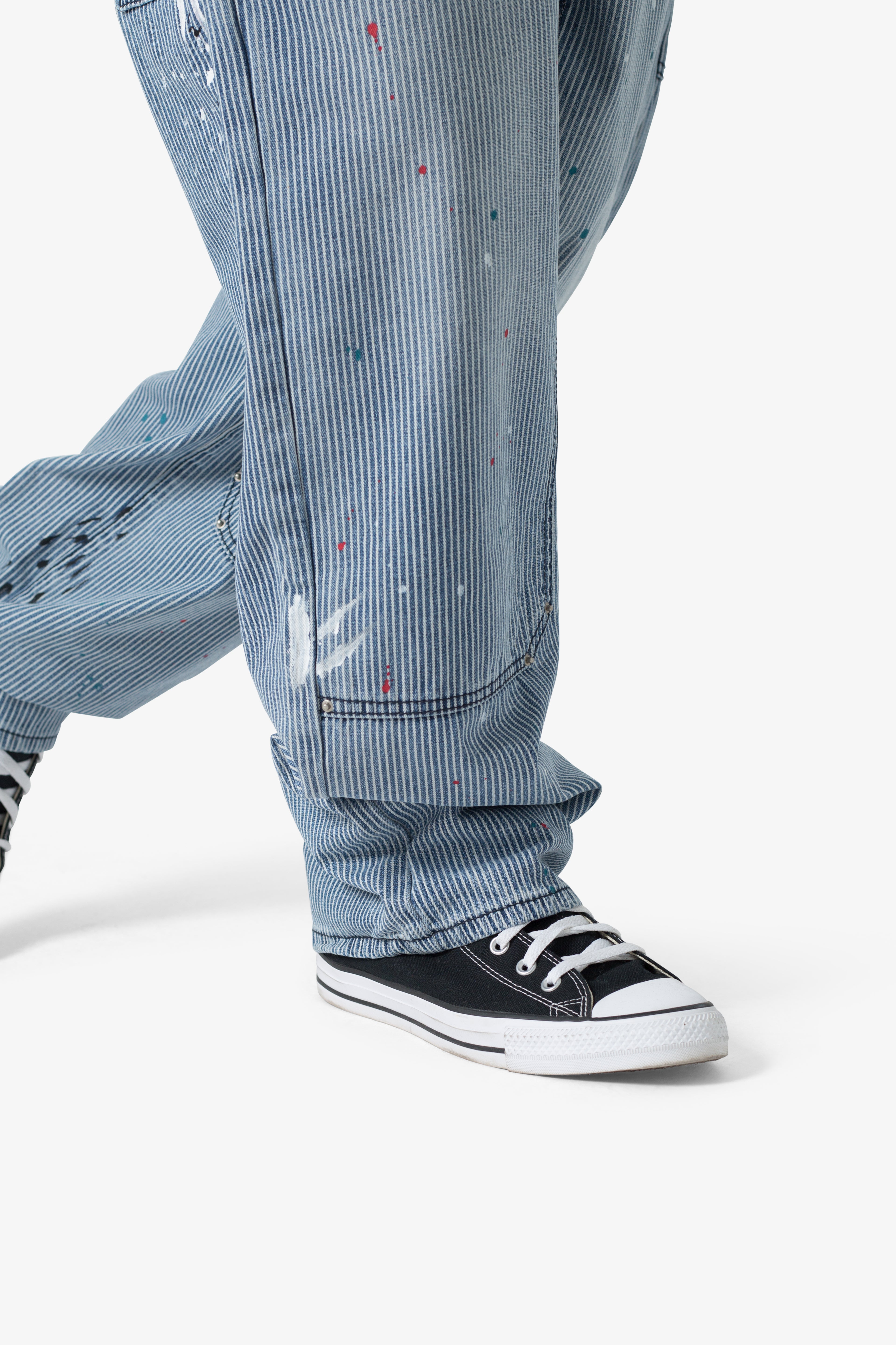 Ultra Baggy Jacquard Carpenter Pants - Grey | mnml