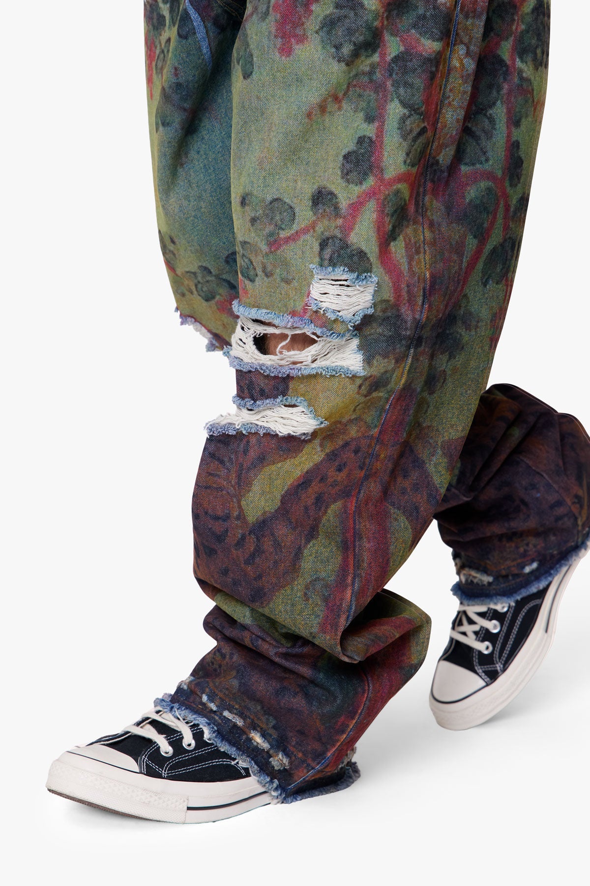 Multi 34 Ultra Baggy Leopard Denim - Multi | mnml