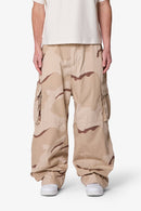Ultra Baggy Military Cargo Pants - Desert Camo