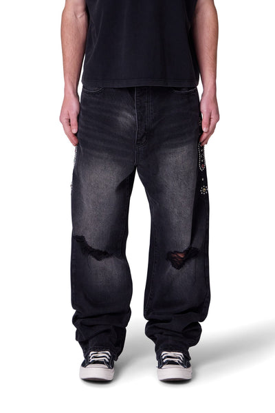 Ultra Baggy Mojave Denim - Washed Black | mnml | shop now