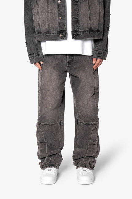 Ultra Baggy Moto Denim - Black