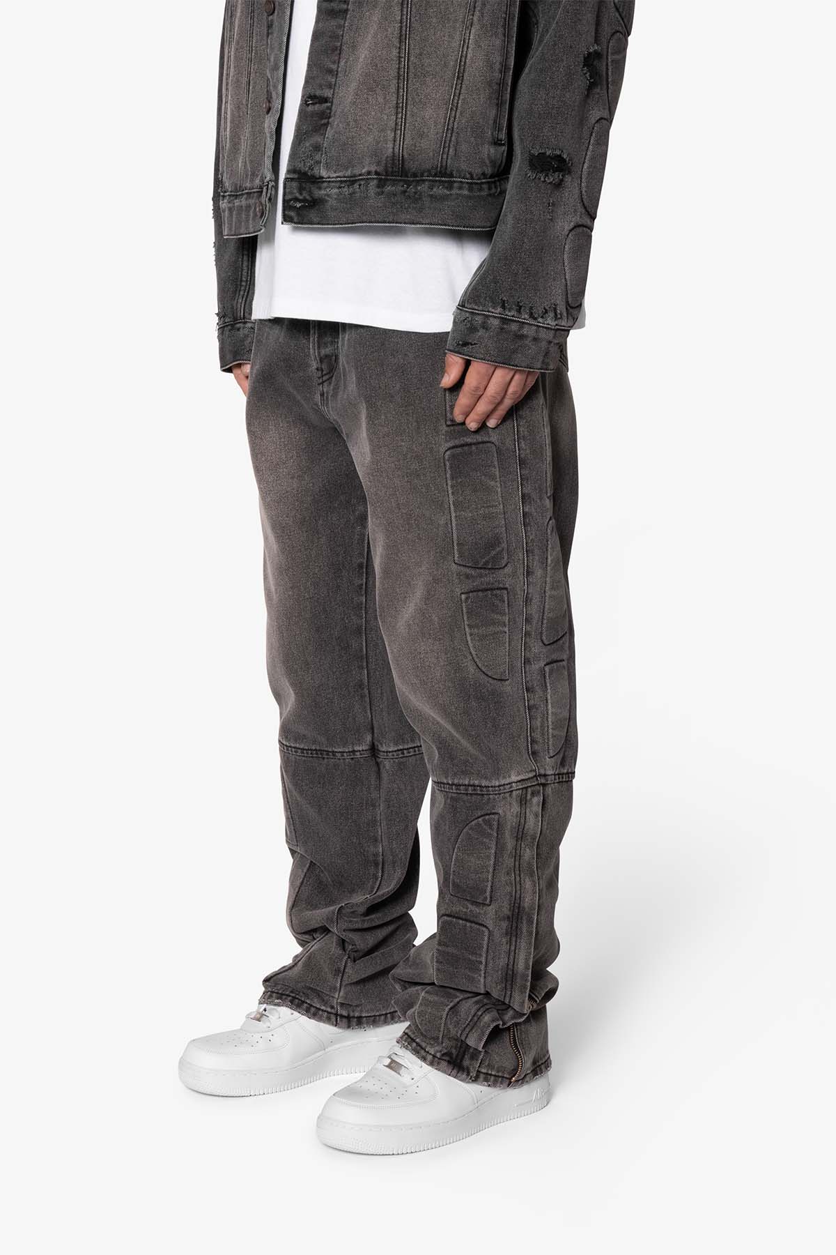 Ultra Baggy Moto Denim - Black | mnml
