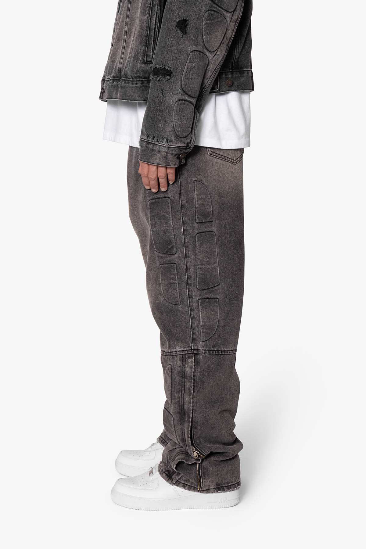 Ultra Baggy Moto Denim - Black | mnml