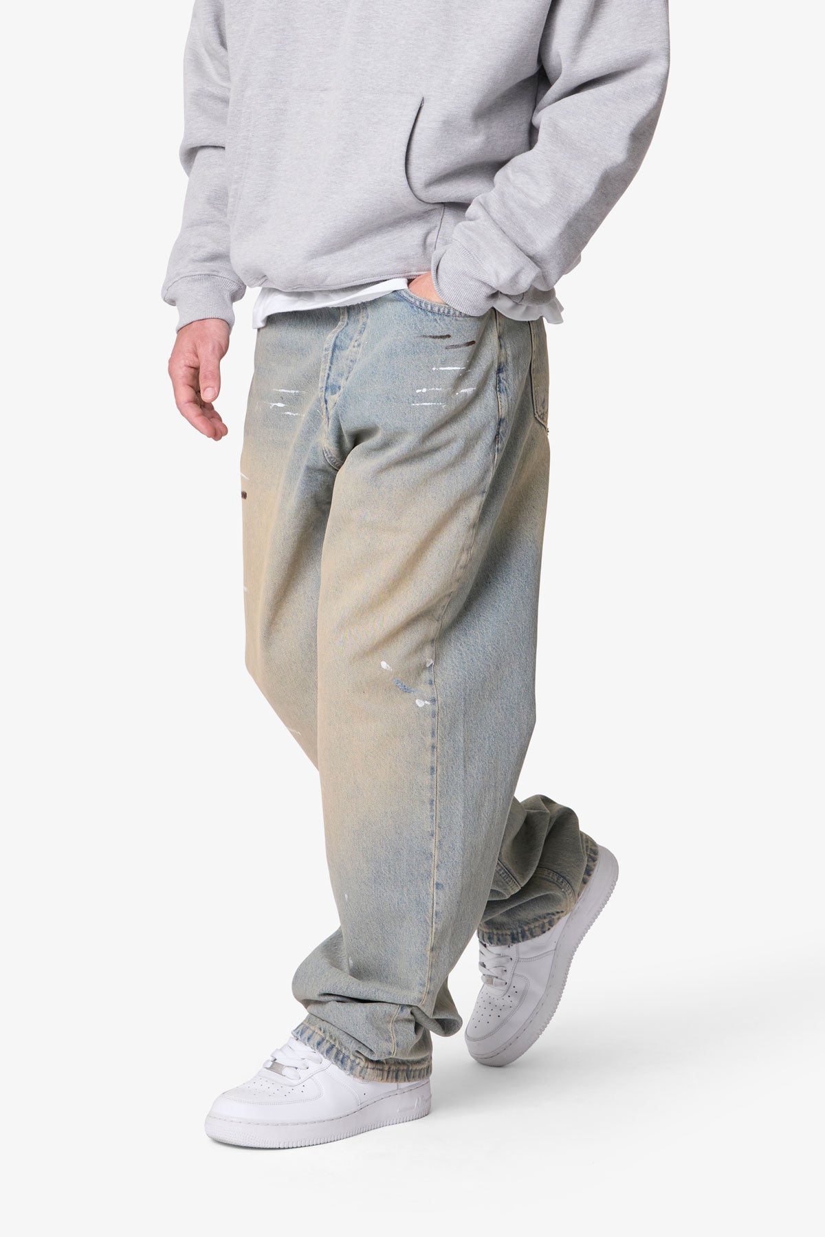 Ultra Baggy Painter Denim - Light Sand Washed Blue | mnml