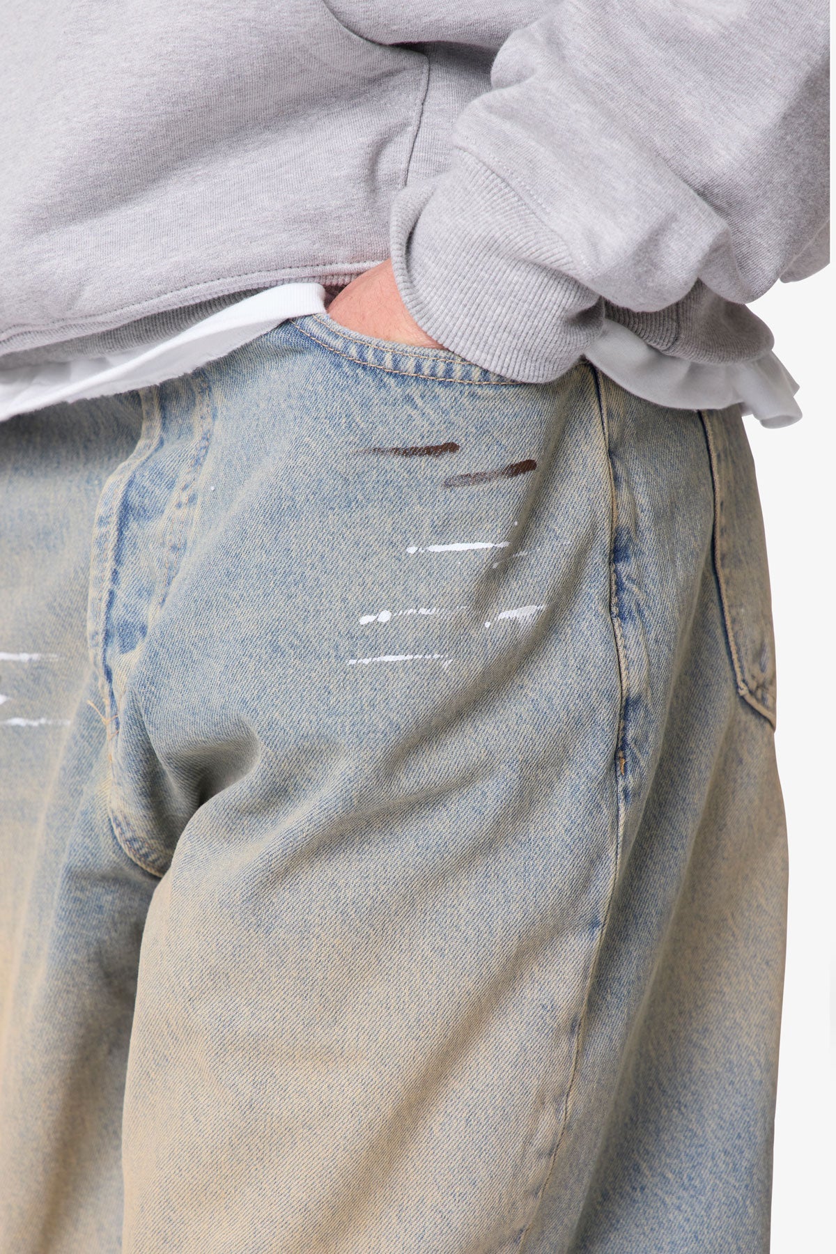 Ultra Baggy Painter Denim - Light Sand Washed Blue | mnml