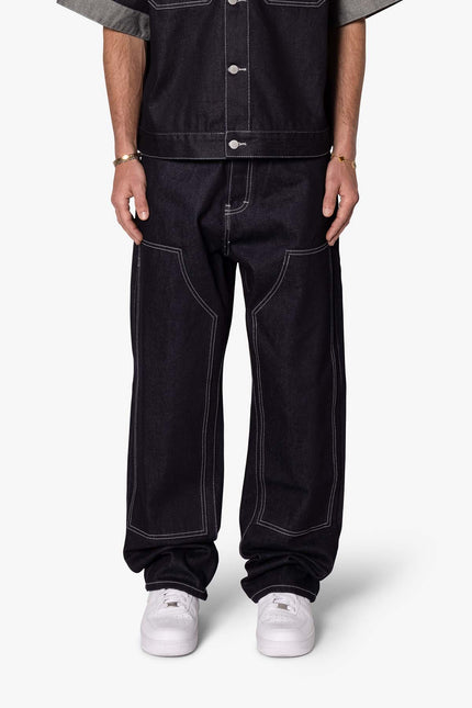 Ultra Baggy Raw Work Denim - Blue