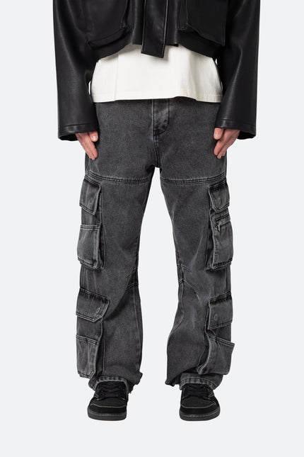 Ultra Baggy Skate Cargo Denim - Washed Black