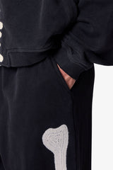 Ultra Baggy Skeleton Sweatpants - Washed Black