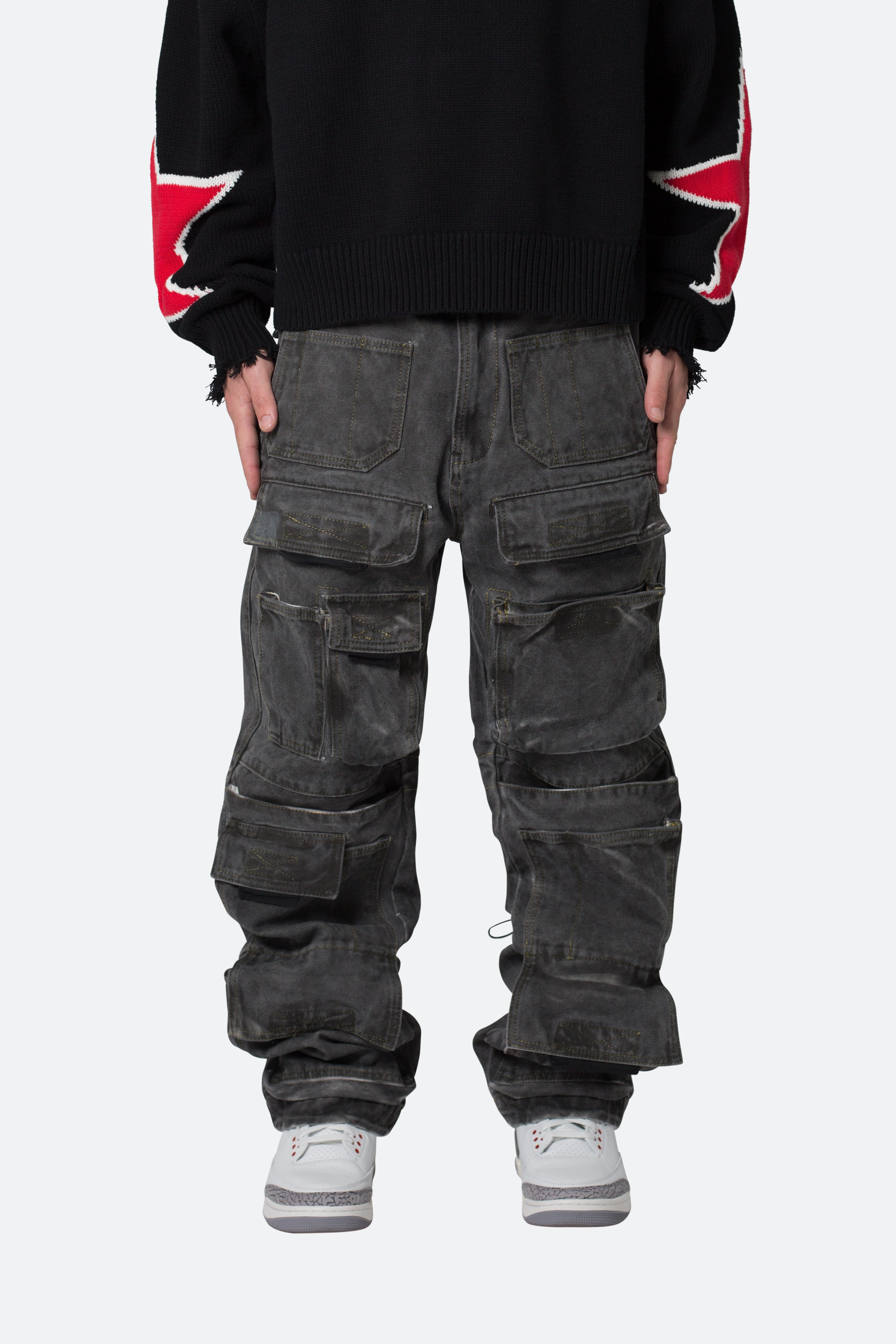 Multi Pocket Drawcord Pants - Black | mnml | shop now