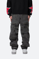 Vaqueros cargo Ultra Baggy Spray - Negro