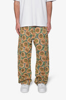 Pantalones Ultra holgados con estampado de girasoles - Multicolor