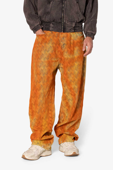 Ultra Baggy Sunny Jacquard Denim - Orange