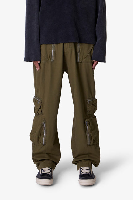 Ultra Baggy Tactical Cargo Pants - Olive