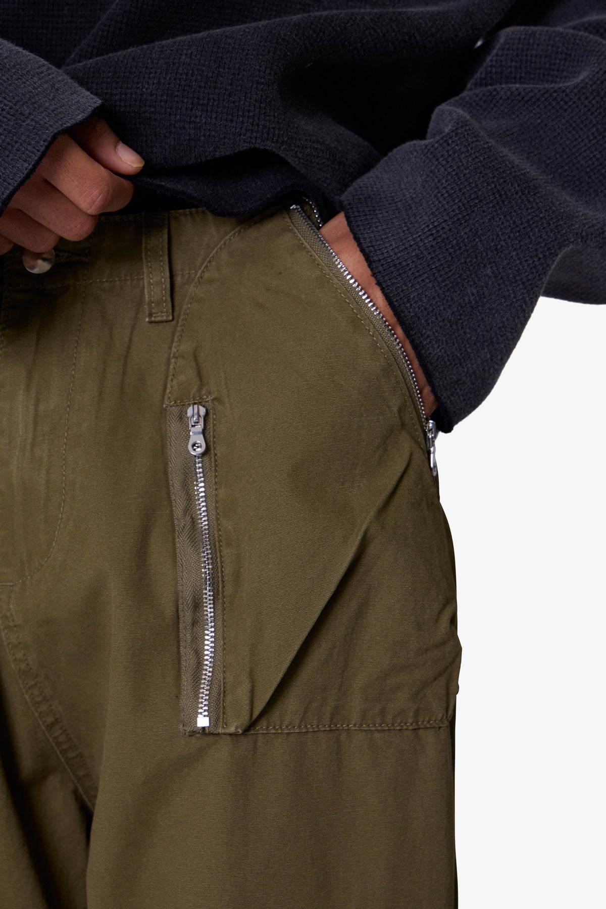 Ultra Baggy Tactical Cargo Pants - Olive | mnml