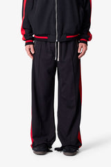 Ultra Baggy Track Pants - Black/Red
