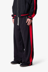 Ultra Baggy Track Pants - Black/Red