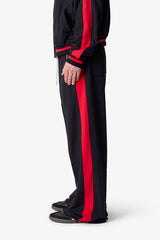 Ultra Baggy Track Pants - Black/Red