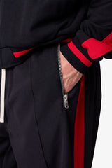 Ultra Baggy Track Pants - Black/Red