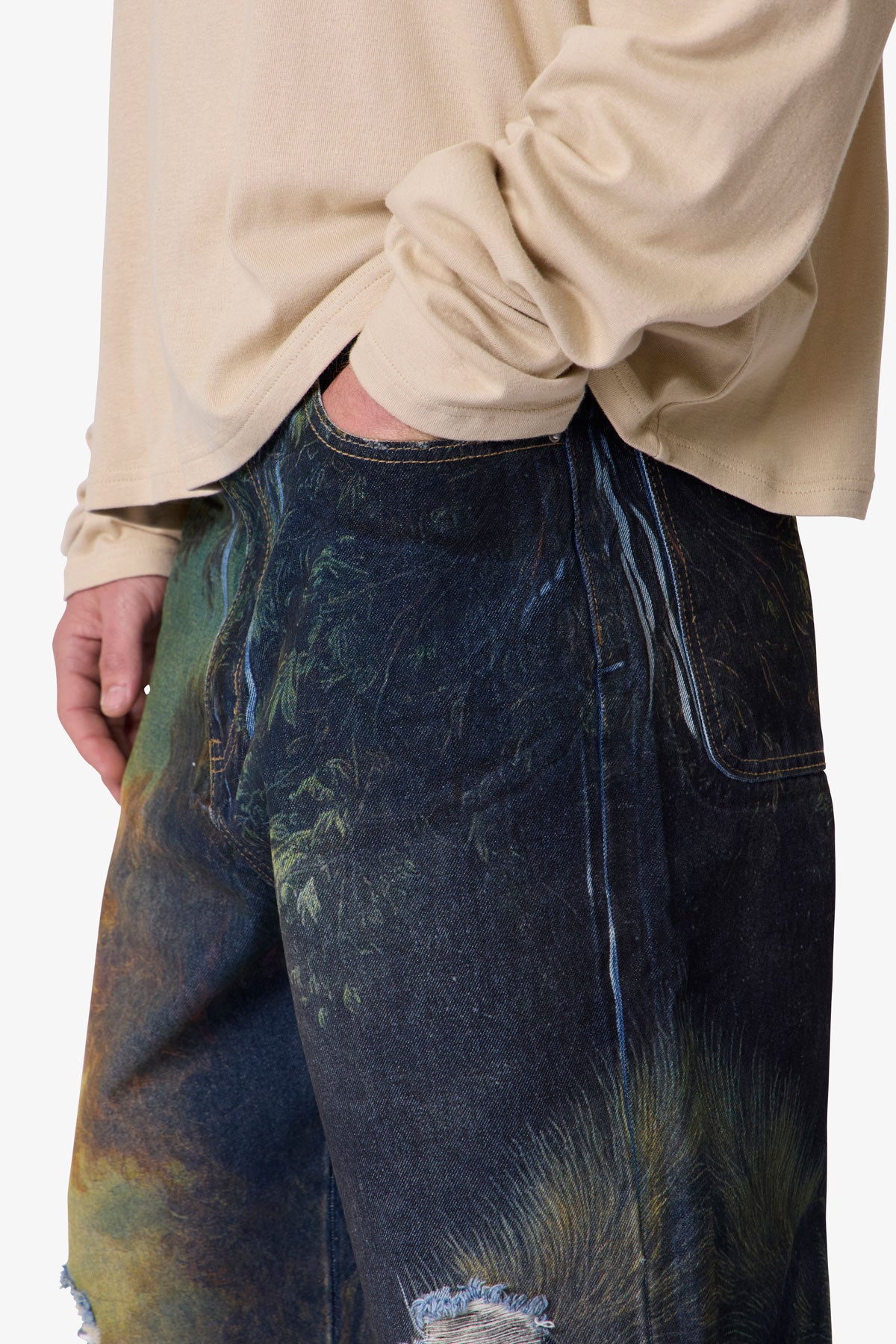 Ultra Baggy Wolf Denim - Multi | mnml