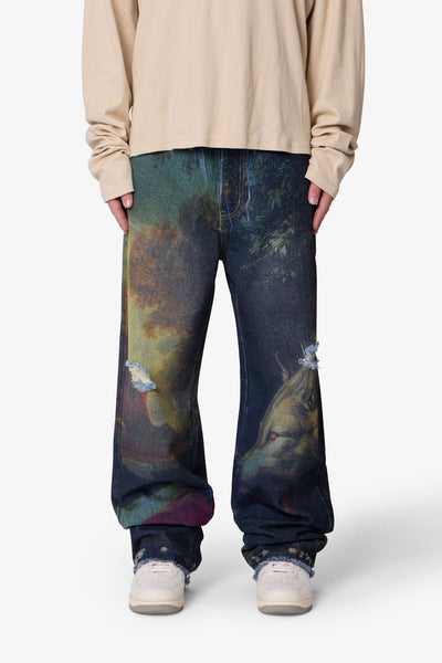 Ultra Baggy Wolf Denim - Multi | mnml