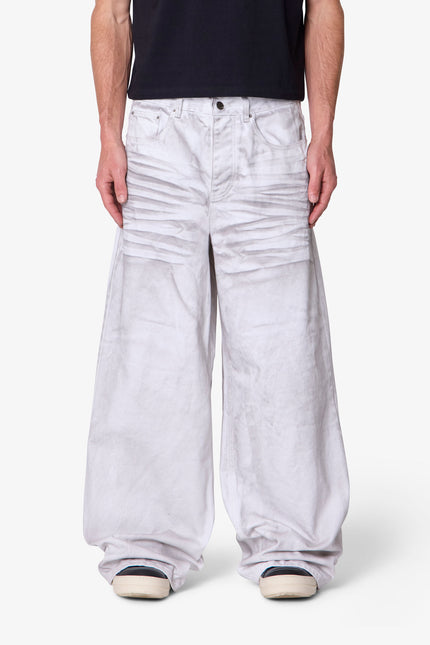 Denim teñido ultra ancho - Blanco
